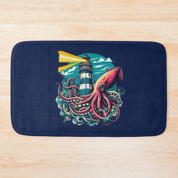 Item preview, Kraken Vs Lighthouse – Battle of the Deep designed and sold by Dopamine Glitch.