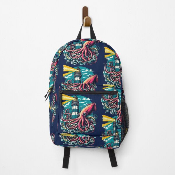 Item preview, Kraken Vs Lighthouse – Battle of the Deep designed and sold by Dopamine Glitch.