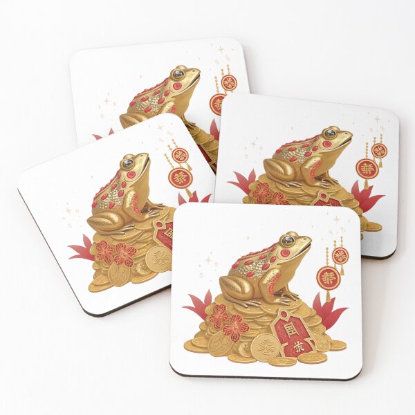 Item preview, Feng Shui golden frog with red eye , protection , wealth , fortune . designed and sold by Lucky 777.