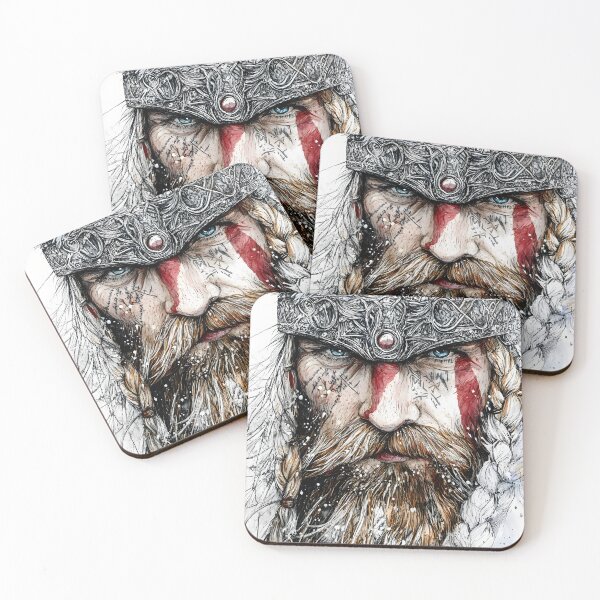 Item preview, Viking Warrior Portrait with Intricate Details designed and sold by Artessie.