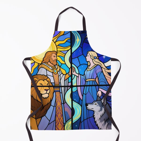 Item preview, Sun and Moon Celestial Duality Stained Glass designed and sold by AetherLightArt.