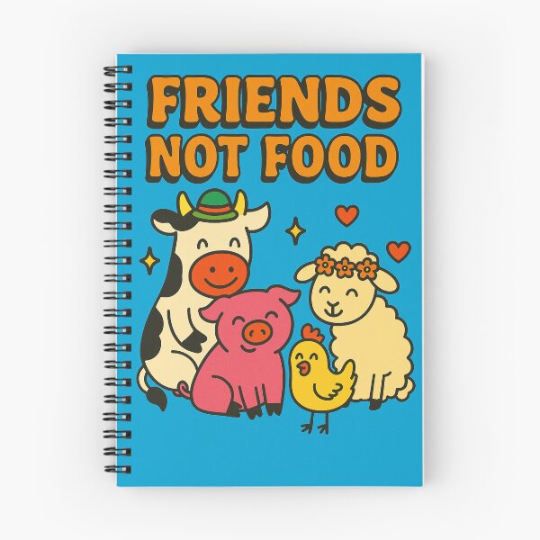 Item preview, Friends Not Food – Cute Vegan Animal Rights designed and sold by PrintSmithArt.