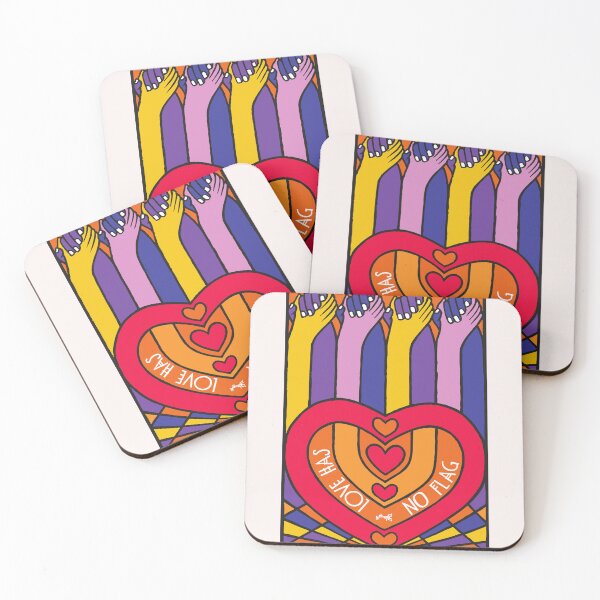 Item preview, love has no flag peace and love designed and sold by Ratatatts.