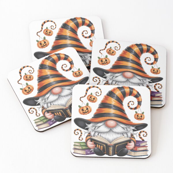 Item preview, halloween gnomes white books designed and sold by jkrphoto.