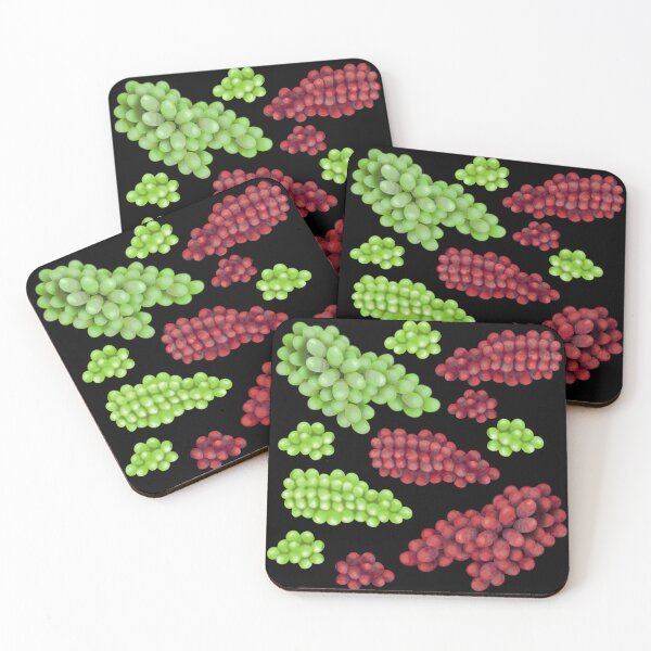 Item preview, A stylized fruit motif with grapes in green and red – versatile for advertising, packaging or healthy nutrition concepts designed and sold by katecheerycake.