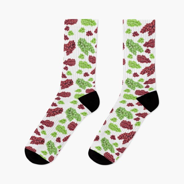 Item preview, A stylized fruit motif with grapes in green and red – versatile for advertising, packaging or healthy nutrition concepts designed and sold by katecheerycake.
