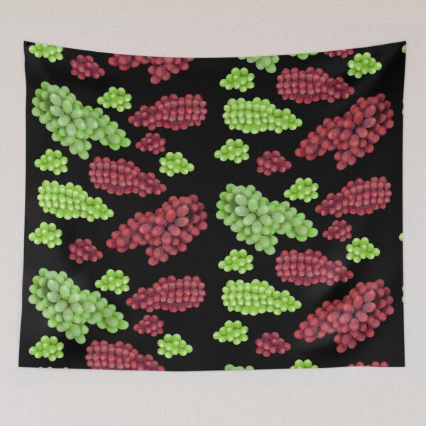 Item preview, A stylized fruit motif with grapes in green and red – versatile for advertising, packaging or healthy nutrition concepts designed and sold by katecheerycake.