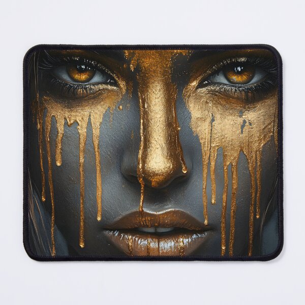 Item preview, Striking Portrait of a Woman with Gold Accents designed and sold by Artessie.