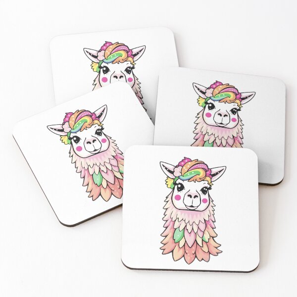 Item preview, Rainbow Glam Llama – Kawaii Pastel Pride Vibes designed and sold by The Sandy Design Store.