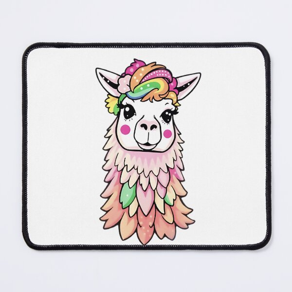Item preview, Rainbow Glam Llama – Kawaii Pastel Pride Vibes designed and sold by The Sandy Design Store.