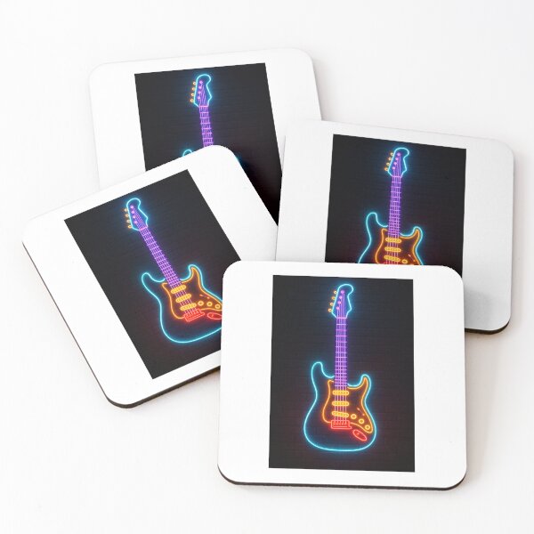 Item preview, Neon Electric Guitar – Glowing Rock Vibes designed and sold by Aucia.