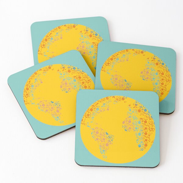 Item preview, Floral Earth Sun With Blue Background  designed and sold by missmann.
