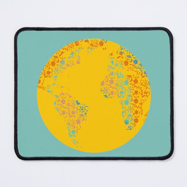 Item preview, Floral Earth Sun With Blue Background designed and sold by missmann.