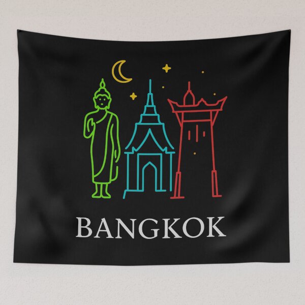 Item preview, Bangkok Neon Skyline Collection: Futuristic City Lights designed and sold by Design_Your_Day.