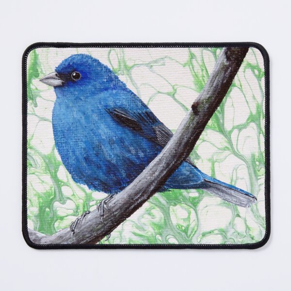 Item preview, Male Indigo Bunting, Waiting for Summer designed and sold by Magpie's Miscellany.