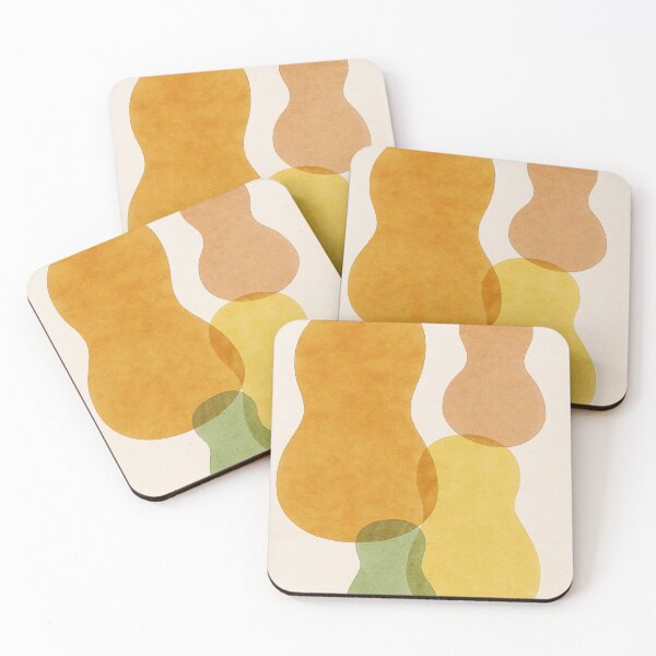 Item preview, Abstract Organic Shapes - Soft Earthtone Quartet Harmony designed and sold by Lowtech.