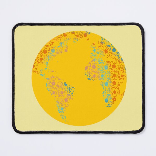 Item preview, Floral Earth Sun With yellow Background designed and sold by missmann.