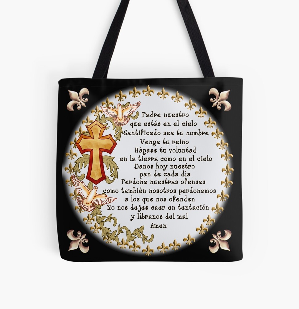 Spanish Lords Prayer Tote Bag