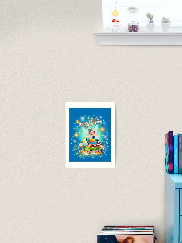 Thumbnail 2 of 3, Art Print, Celebrate Freedom with Sparkles, Fairy Wings, and Courage! designed and sold by FairyBookClub.