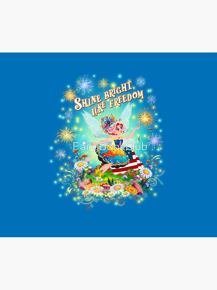 Thumbnail 5 of 5, Shower Curtain, Celebrate Freedom with Sparkles, Fairy Wings, and Courage! designed and sold by FairyBookClub.