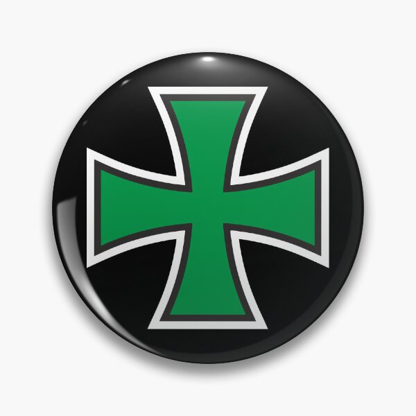 Item preview, Green Iron Cross — Survival Emblem for Outdoor Enthusiasts designed and sold by FAawRay.