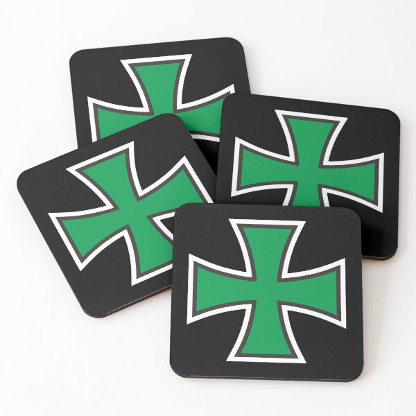 Item preview, Green Iron Cross — Survival Emblem for Outdoor Enthusiasts designed and sold by FAawRay.