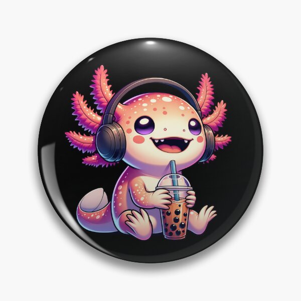 Item preview, Cute Axolotl Listening To Muisc And Drinking Boba. Funny Axolotl And Boba Lover designed and sold by ahmed2751989.