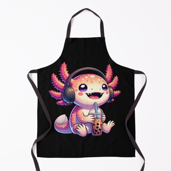 Item preview, Cute Axolotl Listening To Muisc And Drinking Boba. Funny Axolotl And Boba Lover designed and sold by ahmed2751989.