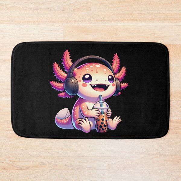 Item preview, Cute Axolotl Listening To Muisc And Drinking Boba. Funny Axolotl And Boba Lover designed and sold by ahmed2751989.