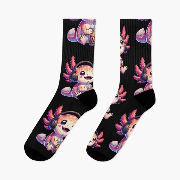 Item preview, Cute Axolotl Listening To Muisc And Drinking Boba. Funny Axolotl And Boba Lover designed and sold by ahmed2751989.