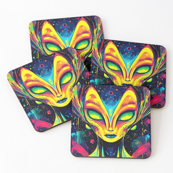 Item preview, Celestial Alien Goddess – Colorful Space Being designed and sold by Artbyminga.