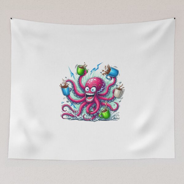 Item preview, Overcaffeinated Octopus – Chaos in Every Arm designed and sold by Confuzz1ed.