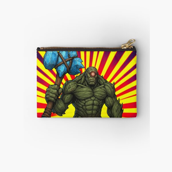 Item preview, Mossy Crystalbreaker Cyclops: Nature Giant with Crystal Hammer - Fantastic Comic Art designed and sold by InspireHaven.