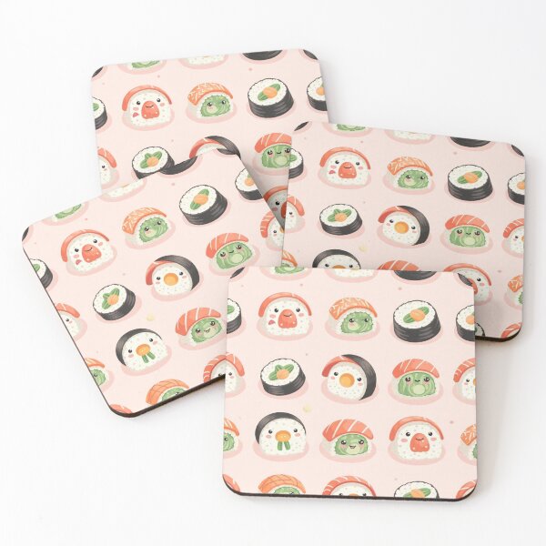 Item preview, ✨ Smiley Sushi Party – Cute Kawaii Pattern ✨ designed and sold by Alquimia Lunar.