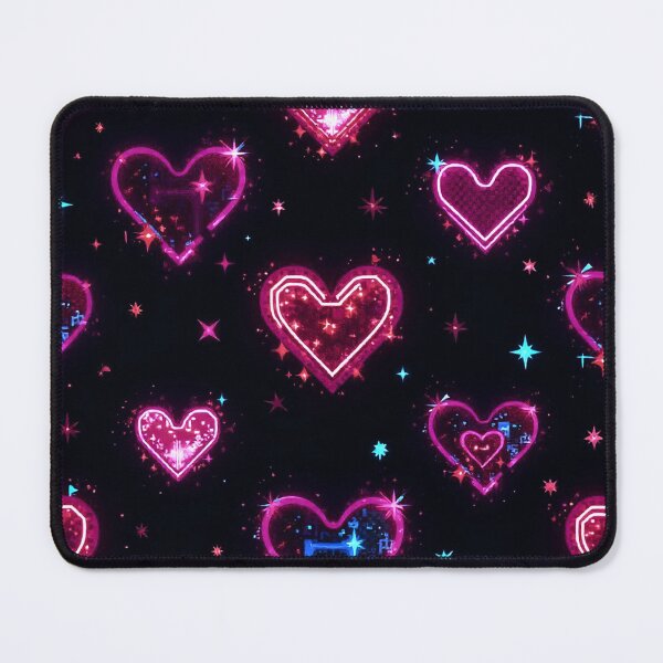 Item preview, ✨ Neon Hearts – Retro Futuristic Love Pattern ✨ designed and sold by Alquimia Lunar.