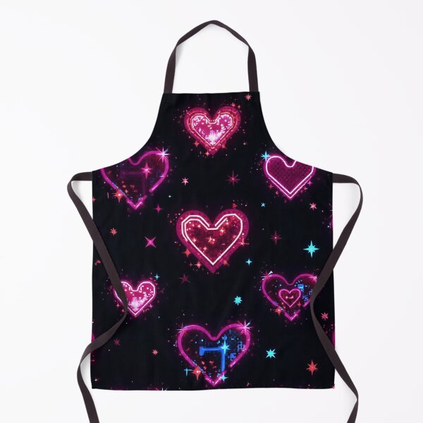 Item preview, ✨ Neon Hearts – Retro Futuristic Love Pattern ✨ designed and sold by Alquimia Lunar.