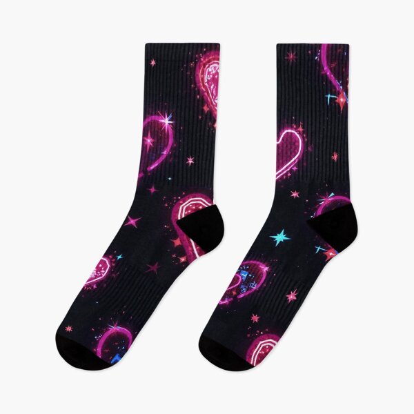 Item preview, ✨ Neon Hearts – Retro Futuristic Love Pattern ✨ designed and sold by Alquimia Lunar.