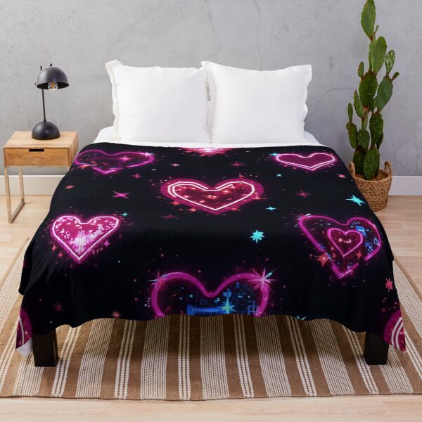 Item preview, ✨ Neon Hearts – Retro Futuristic Love Pattern ✨ designed and sold by Alquimia Lunar.