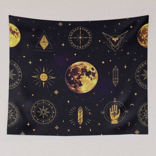 Item preview, ✨Mystic Moon Magic – Celestial Witchy Pattern ✨ designed and sold by Alquimia Lunar.