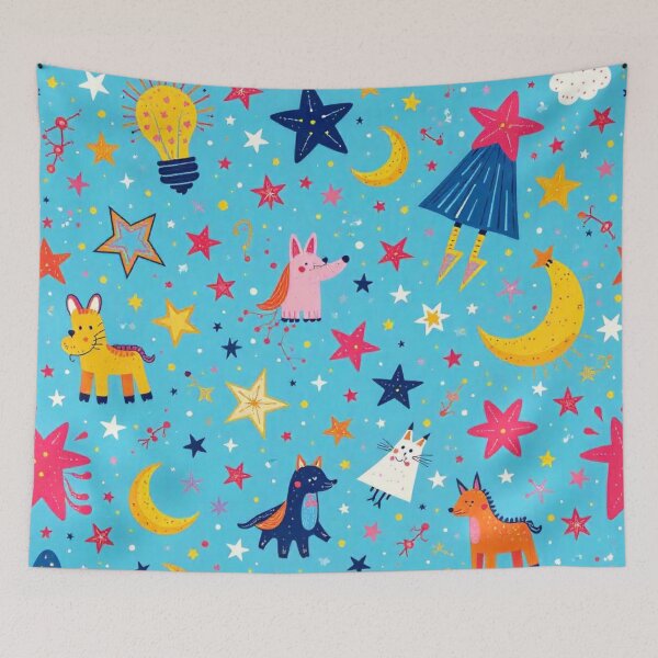 Item preview, ✨ Magical Sky Friends – Colorful Kids Pattern ✨ designed and sold by Alquimia Lunar.