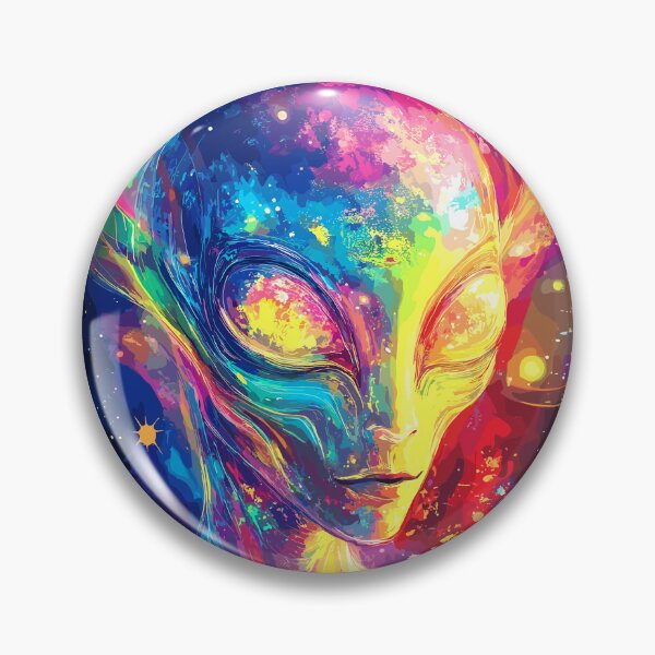 Item preview, Rainbow Nebula Alien – Cosmic Dreamscape Art designed and sold by Artbyminga.