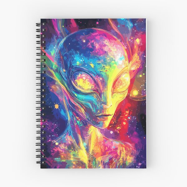 Item preview, Rainbow Nebula Alien – Cosmic Dreamscape Art designed and sold by Artbyminga.