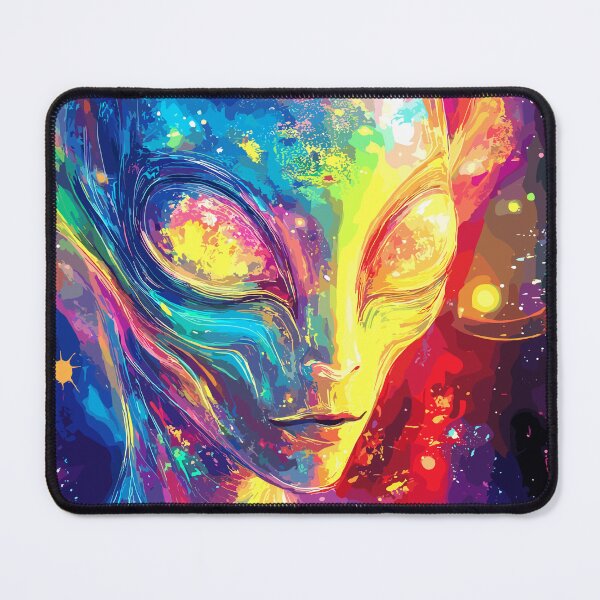 Item preview, Rainbow Nebula Alien – Cosmic Dreamscape Art designed and sold by Artbyminga.