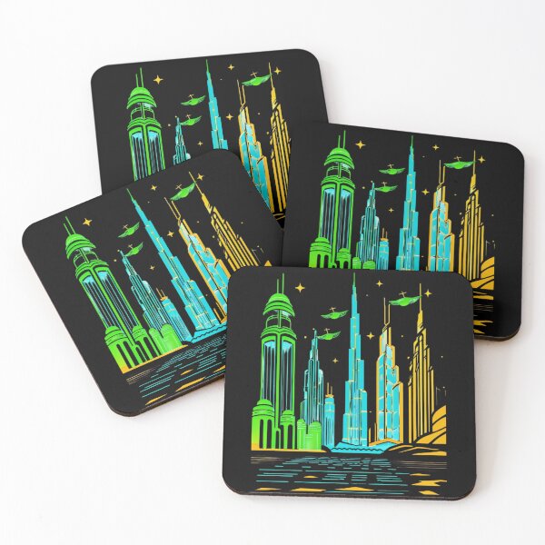 Item preview, Dubai Neon Skyline Collection: Futuristic City Lights designed and sold by Design_Your_Day.
