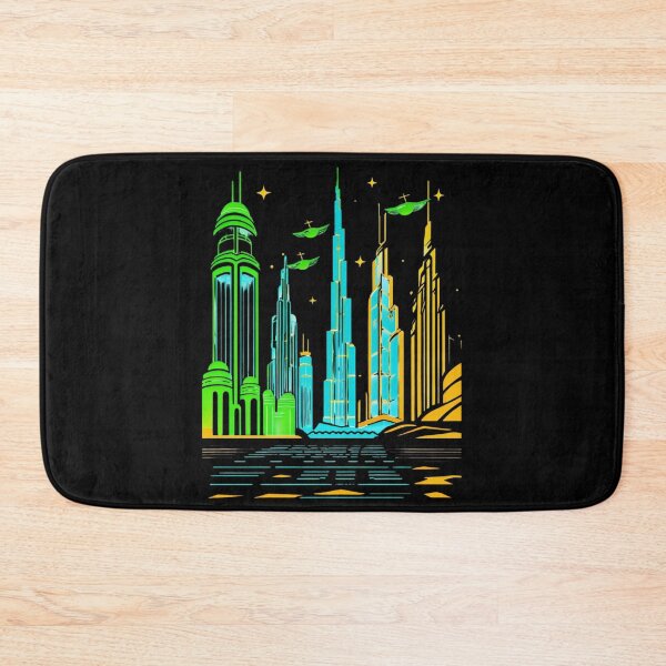 Item preview, Dubai Neon Skyline Collection: Futuristic City Lights designed and sold by Design_Your_Day.