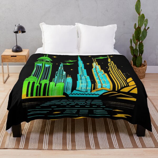 Item preview, Dubai Neon Skyline Collection: Futuristic City Lights designed and sold by Design_Your_Day.