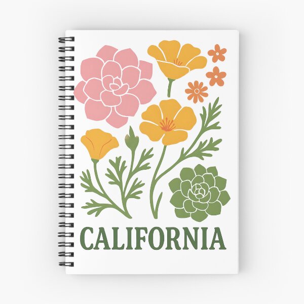 Item preview, California in Bloom – Bold Floral State Design designed and sold by EerieB.