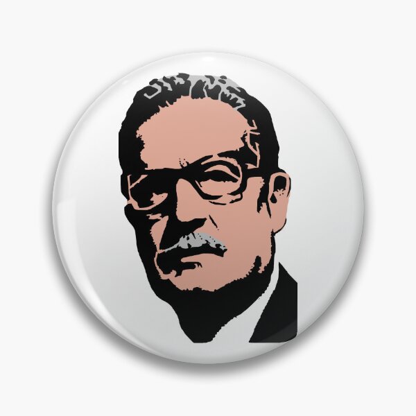 Item preview, Póster del retrato de Salvador Allende | Impresión artística del presidente marxista chileno - Decoración de pared con historia socialista y pegatinas de la revolución designed and sold by RevolutionToday.