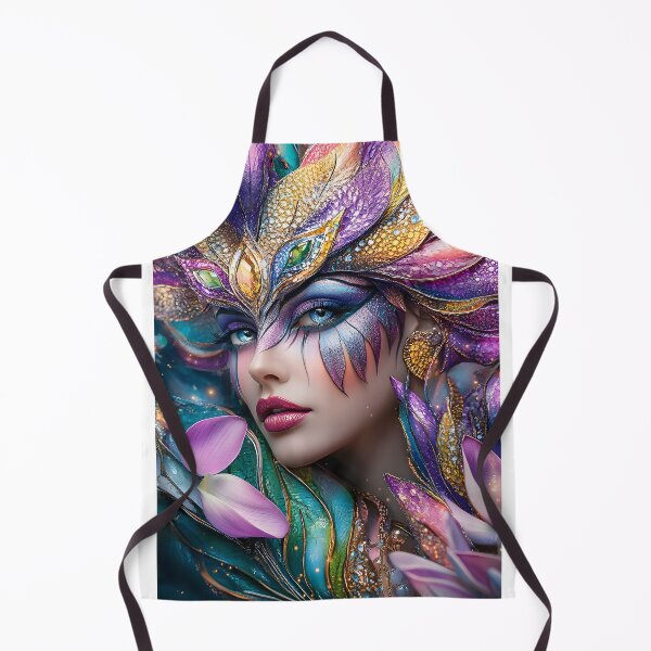 Item preview, Vibrant Fantasy Mask with Colorful Flora Elements designed and sold by Artessie.