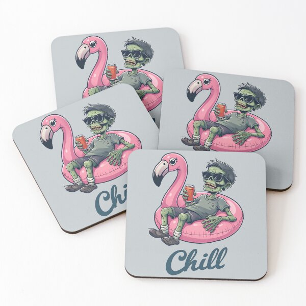 Item preview, Zombie on Flamingo Float - Chill designed and sold by NightTimeJ.